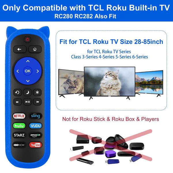 (Pack of 2) Glow-in-the-Dark RC280 Remotes for TCL Roku TV - Best Price & Performance