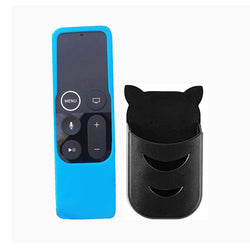 Remote Holder and Protective Case Compatible with Apple TV 4K 5th, 4th Gen Remote, Blue Shockproof Silicone Remote Cover for Apple TV Siri Remote 4K, 4th/5th Gen Remote