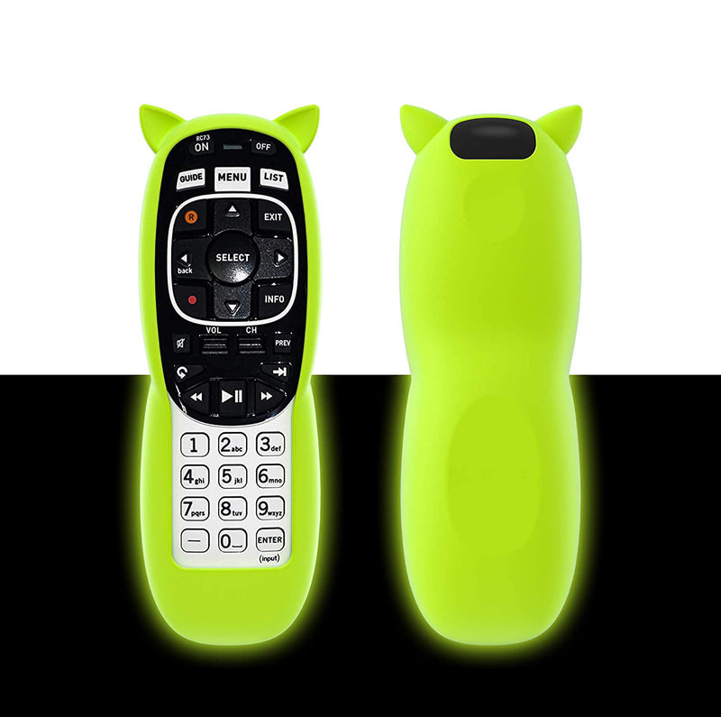 Remote Silicone Cover Compatible with DirecTV RC70, RC70H, RC71, RC71H, RC71B, RC72, RC73, RC73B, Anti Lost Shockproof Protective Case Sleeve with Lanyard, Glow Green in Dark