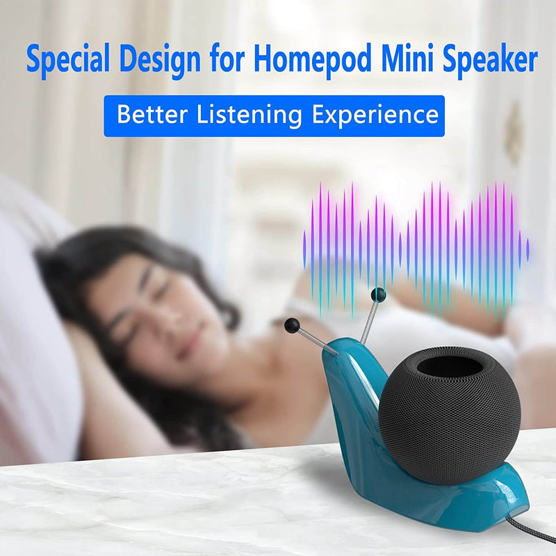 Cute Stable Stand Holder for Homepod Mini Stand with Cable Management-Blue color