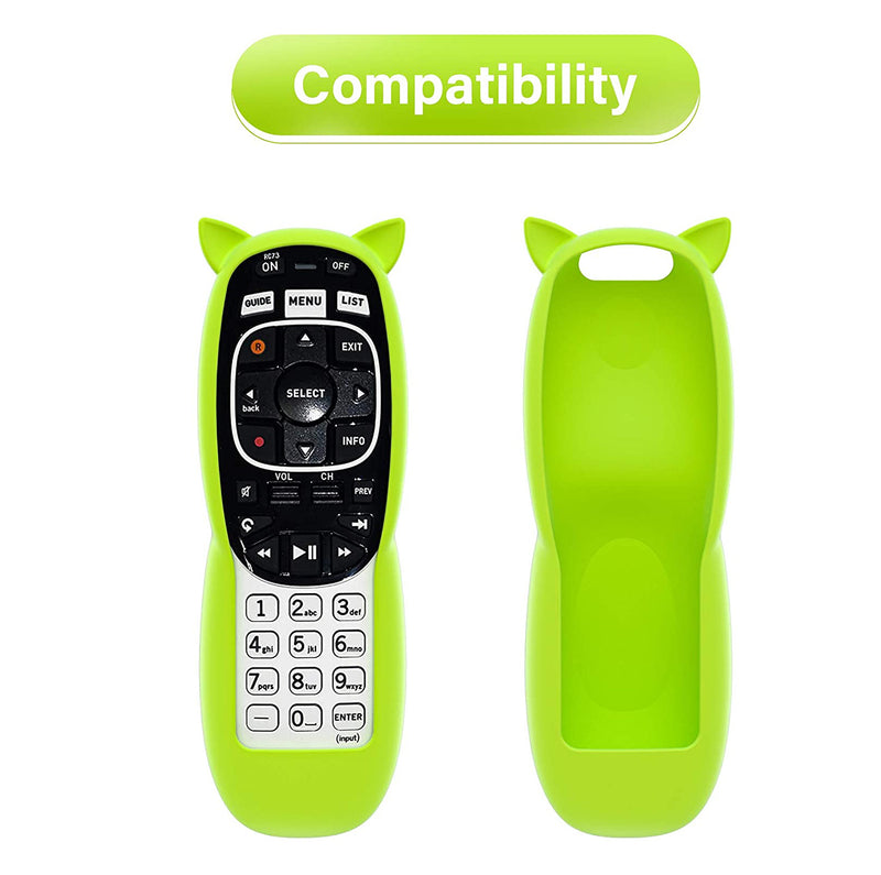 Remote Silicone Cover Compatible with DirecTV RC70, RC70H, RC71, RC71H, RC71B, RC72, RC73, RC73B, Anti Lost Shockproof Protective Case Sleeve with Lanyard, Glow Green in Dark