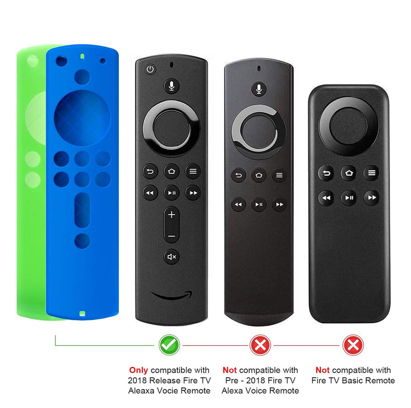 Glow Remote Covers and  Holders for Amazon Fire TV Stick 1 2 3 Gen Anti-lost Design(4 Pack)