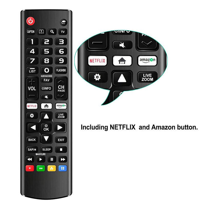 Universal Remote Control for All LG LCD LED UHD HDTV 3D 4K Smart TV, with Netflix Amazon Shortcuts Button