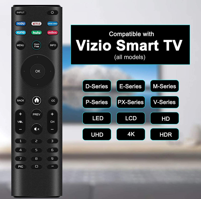 XRT140 Remote for All Vizio Smart TV D-Series M-Series P-Series V-Series LED Smart TV (with 6 Shortcut APP Buttons)