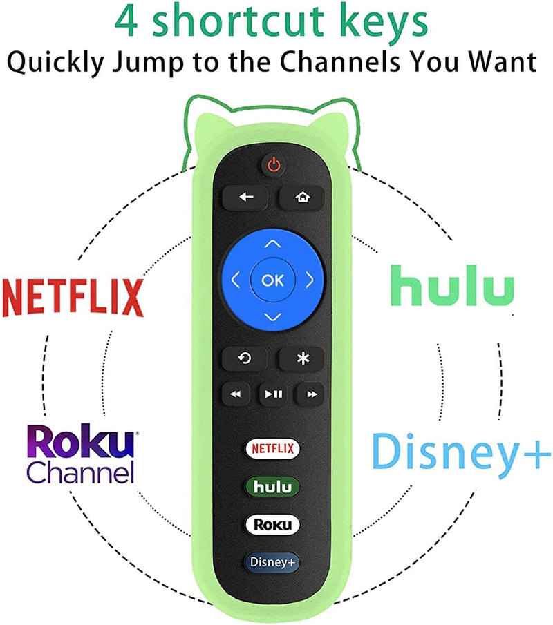 Motiexic™ Remote For All Roku TV With Anti-lost Cover and Battery