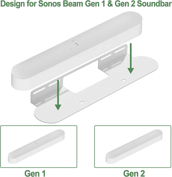 Wall Mount Bracket for Sonos Beam Sound Bar White