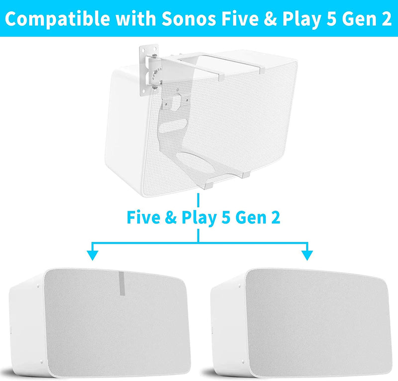 Speaker Wall Mount for Sonos Five & Play 5 Gen 2 Speaker